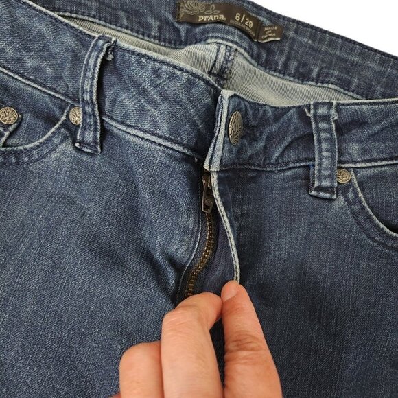 Prana Jeans Womens 29 Kayla Skinny Dark Wash Organic Cotton Mid‎ Rise Stretch - Picture 4 of 12